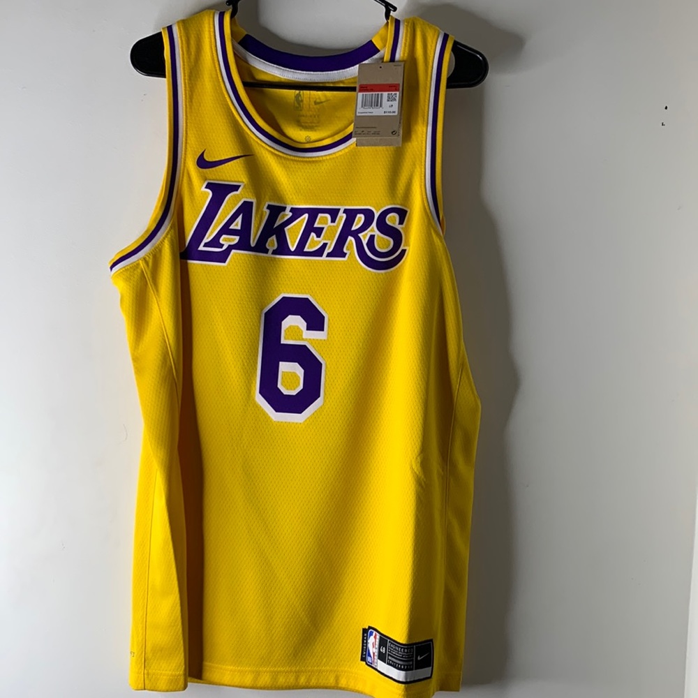 New LeBron James LA Lakers Swingman Jersey #6 Men's Size 48 (BRAND NEW)